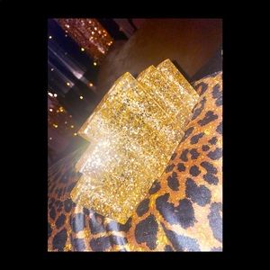 Sephora Glitter gold makeup brush holder